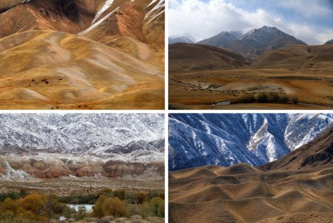 , Première touche de neige dans les montagnes kirghizes