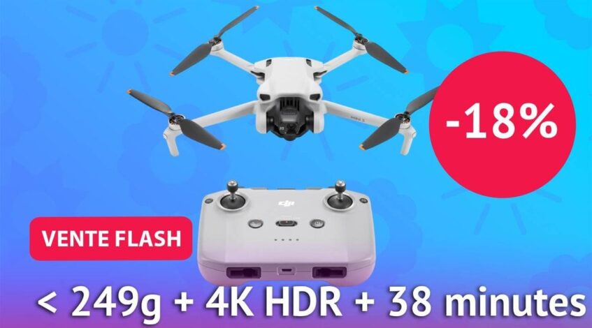 , Les ventes flash d’Amazon permettent d’avoir un drone pour pas cher : le Dji Mini 3 est en promo