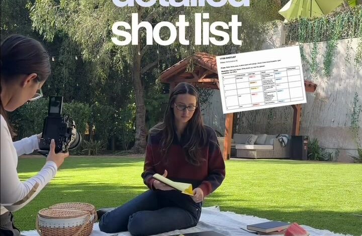 , creación de contenido; Commentez « shotlist » si vous voulez le modèle que j’utilise pour lister mon contenu pour fi