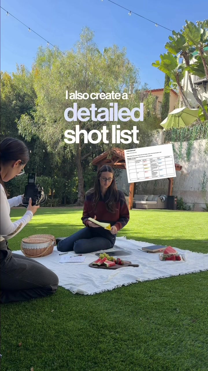 Commentez « shotlist » si vous voulez le modèle que j'utilise pour lister mon contenu pour fi