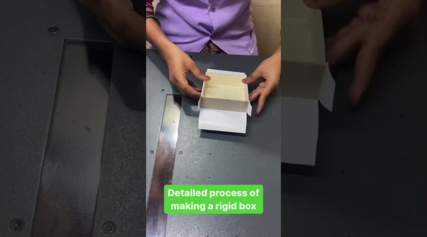 , boîte de prod,Detailed process of making a rigid box #packaging #engineering #art #design #craft #technology