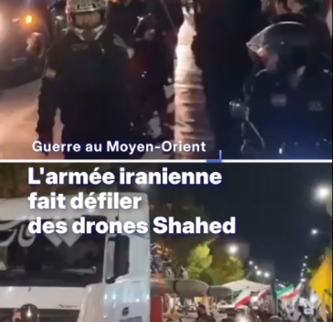 , drone,La télévision iranienne a diffusé des vidéos montrant des drones Shahed présent
sur Tiktok