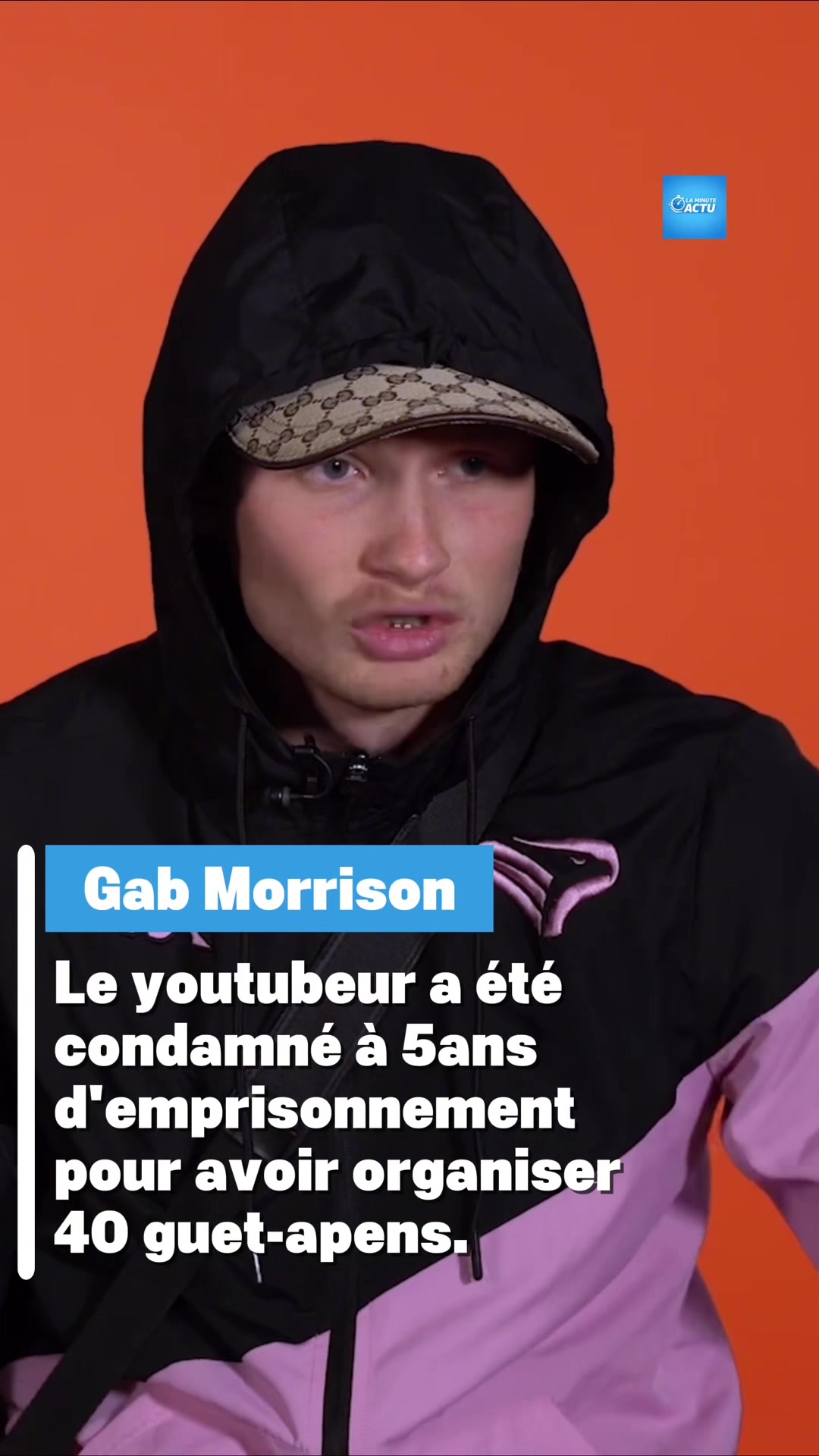 Le youtubeur GabMorrisson, connu pour ses interviews de rappeurs dans les cités