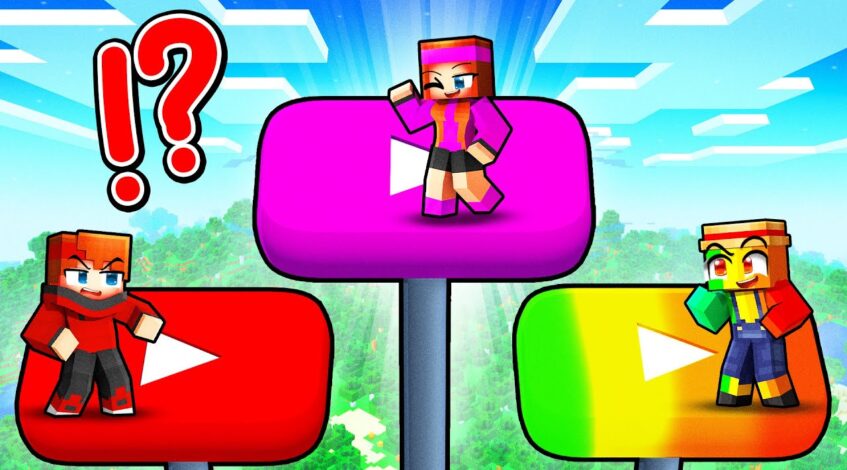 , YouTubeur,On construit des BASES de Youtubeurs dans le ciel sur Minecraft !