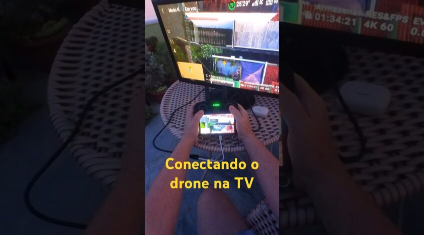 , (dron TV): Conectando o drone na TV