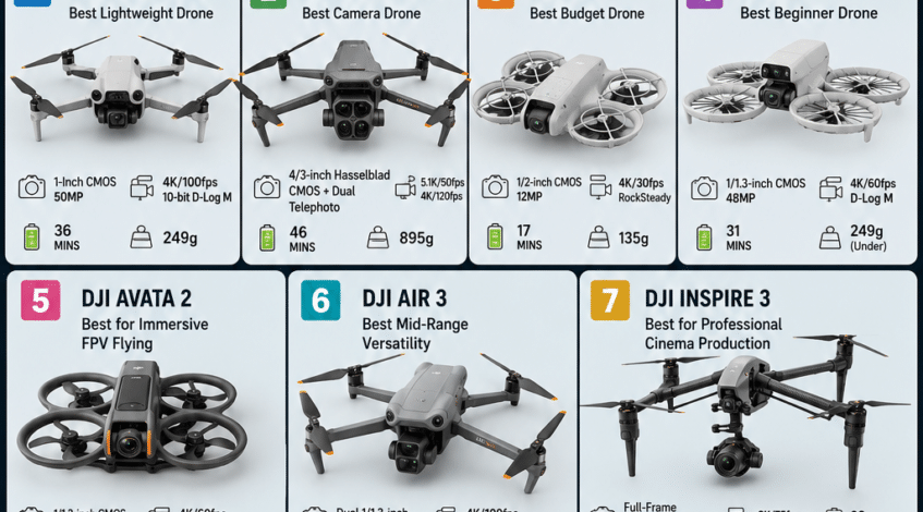 , Pinterest (dron): Best DJI Drones in 2026: Ultimate Buyer’s Guide