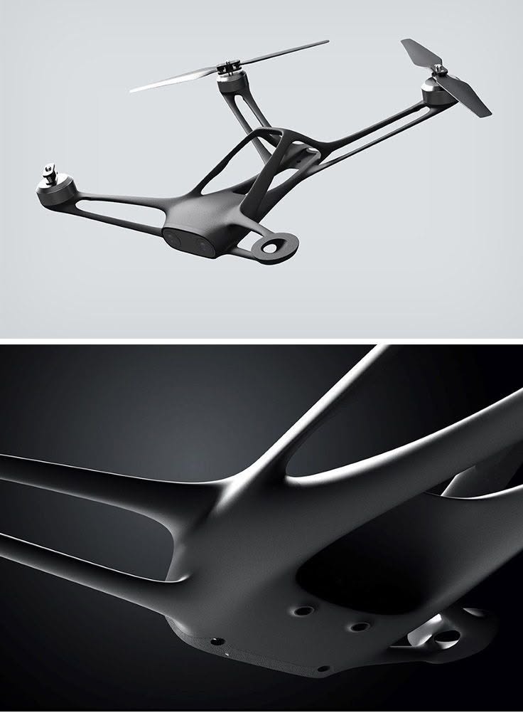 Pinterest A skeleton inspired generative designed frame makes this drone incredibly lightweight yet strong